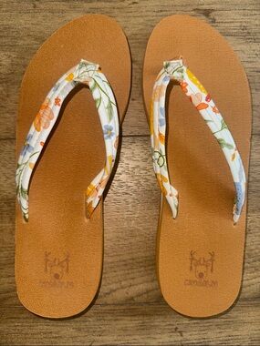 KuaiLu Yoga Foam Arch Support Flip Flops, Size 9